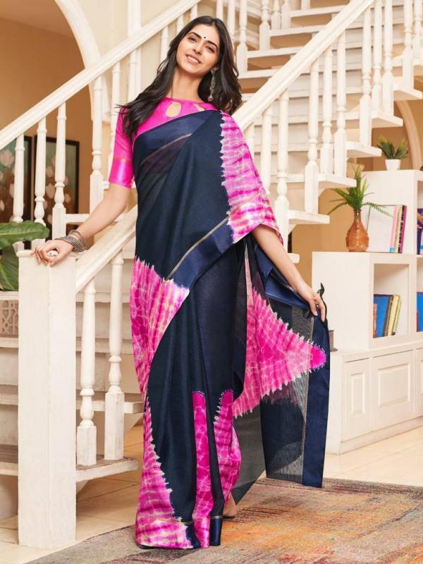 Sibory Beautiful Fancy silk Digital Print Saree Collection